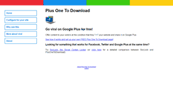 Desktop Screenshot of plusonetodownload.com